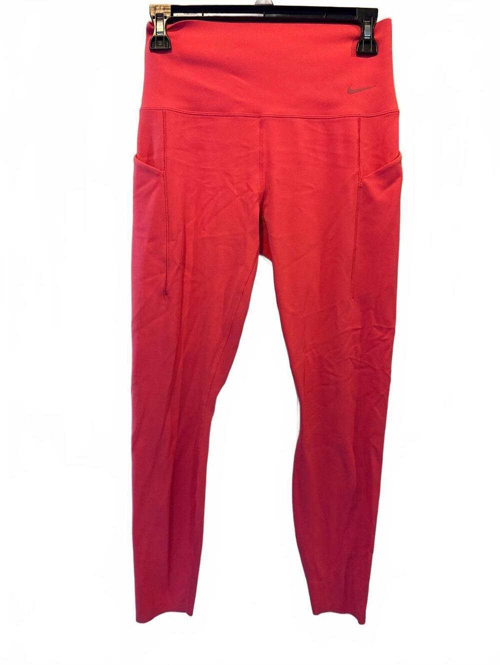 Nike Universal Dri-FIT Women's Coral Pink Leggings with Side Pockets Size M